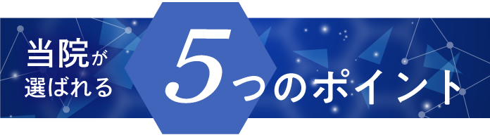 選ばれる5つのポイント